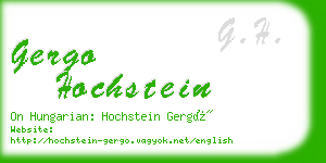 gergo hochstein business card